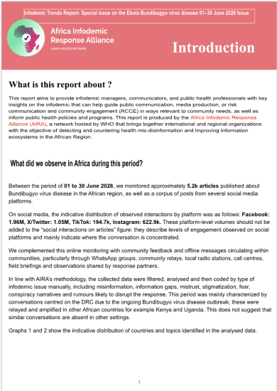 Infodemic Trends Report- Special issue on the Ebola Bundibugyo virus disease 01–30 June 2026